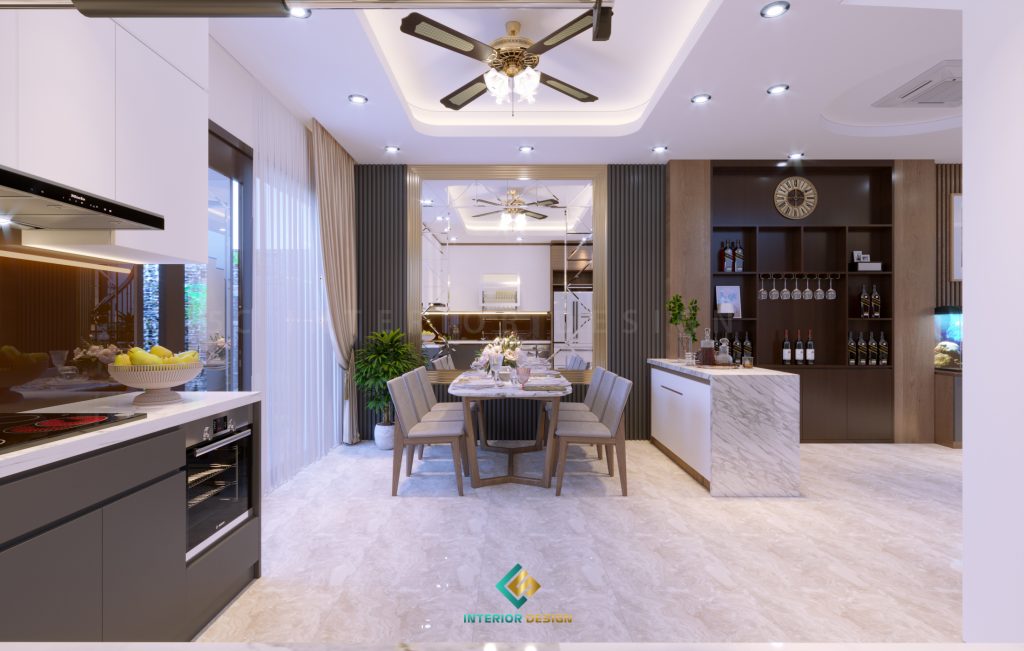 Bàn đảo bếp mang tính thẩm mỹ cao và vô cùng tiện lợi