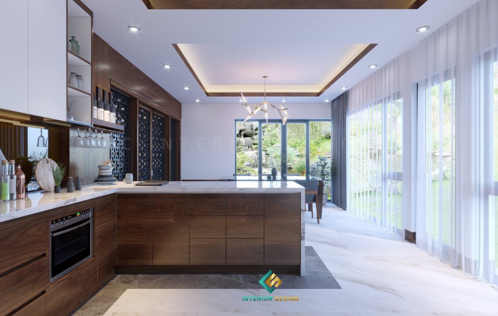 Thiết kế nội thất phòng bếp theo phong cách mở