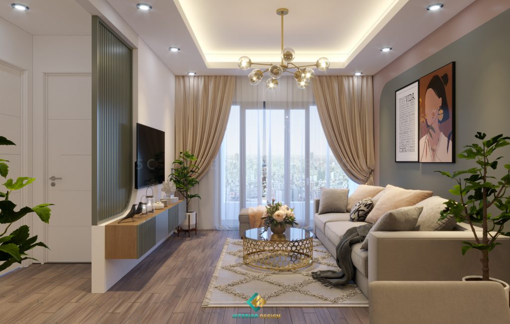 Thiết kế phòng khách nhỏ bằng việc phân chia bố cục gọn gàng, hợp lý
