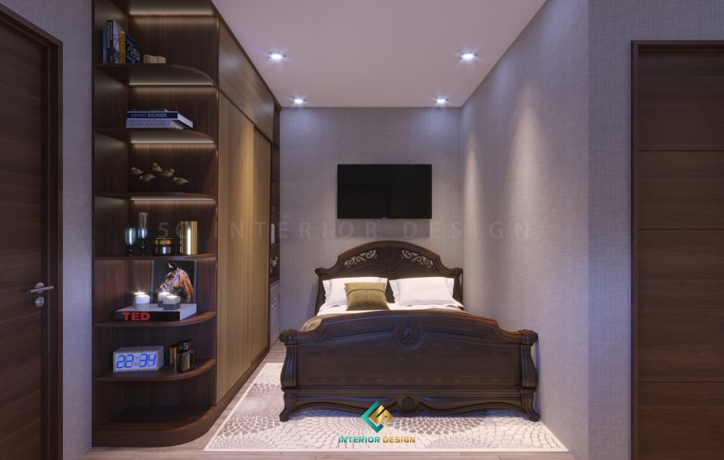 Đèn âm trần rất phù hợp cho không gian phòng ngủ nhỏ