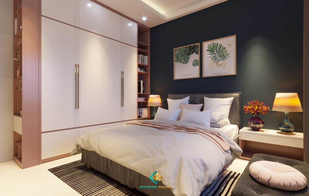Màu sắc tương phản tạo ấn tượng mạnh mẽ cho không gian phòng