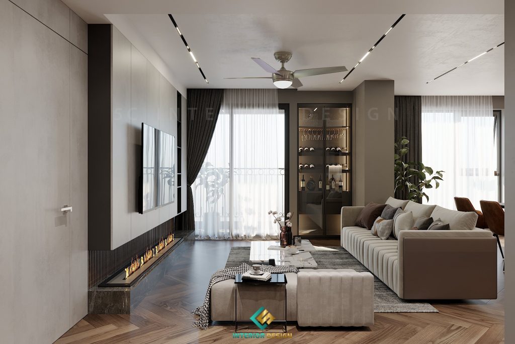 Bố trí nội thất chung cư 70m2 hài hòa và cân bằng