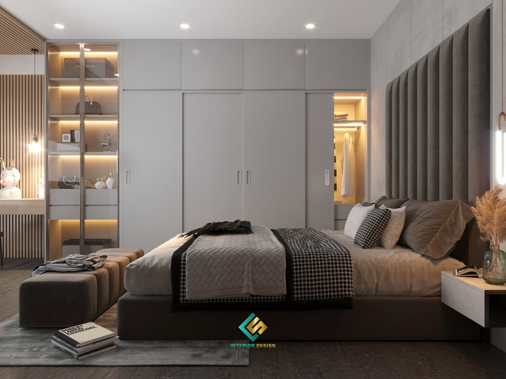 Tủ quần áo kịch trần với kiểu dáng thiết kế hiện đại