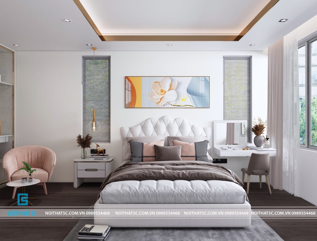 Bàn trang điểm nhỏ gọn vẫn đảm bảo công năng và tính thẩm mỹ