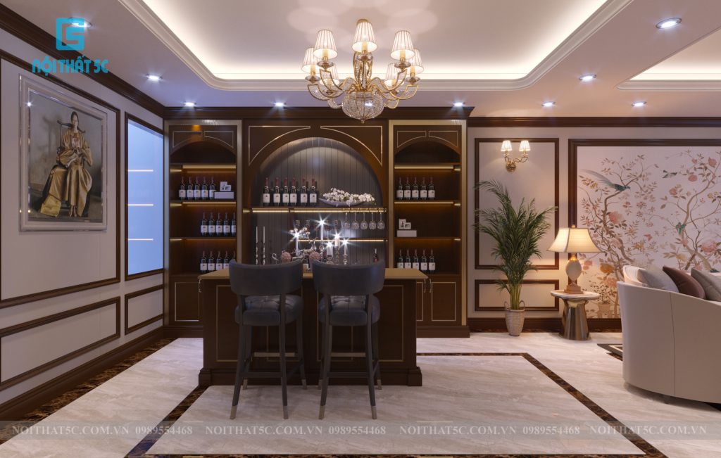 Phòng khách có thêm bàn làm việc, phòng ăn,..gây phân tán, mất tập trung