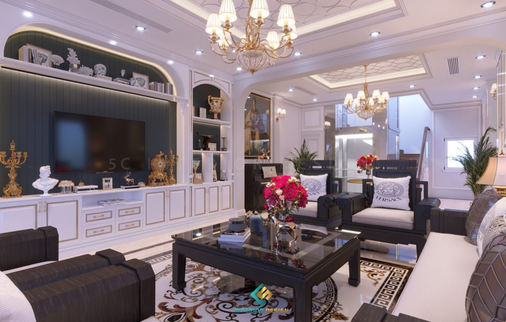 Phòng khách ở vị trí trung tâm thuận tiện cho sinh hoạt và cân bằng năng lượng