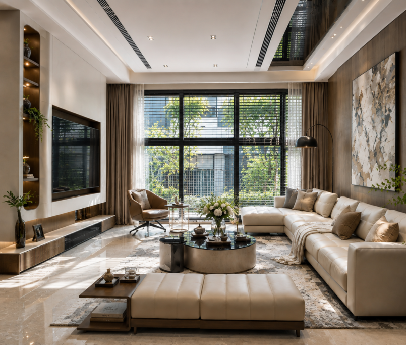Khám phá mẫu thiết kế nội thất chung cư Imperia Sky Garden phong cách hiện đại, sang trọng do 5C Home thực hiện. Trải nghiệm không gian sống thượng lưu qua từng nét vẽ tinh tế